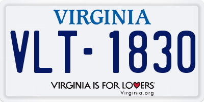 VA license plate VLT1830