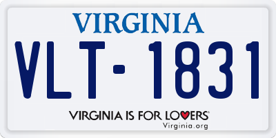 VA license plate VLT1831