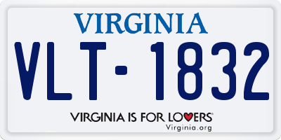 VA license plate VLT1832