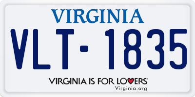 VA license plate VLT1835