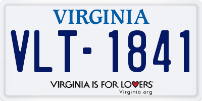 VA license plate VLT1841