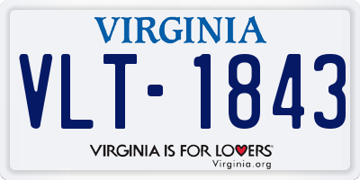 VA license plate VLT1843