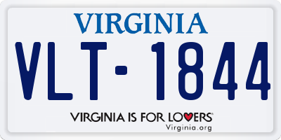 VA license plate VLT1844