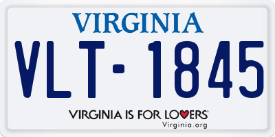 VA license plate VLT1845