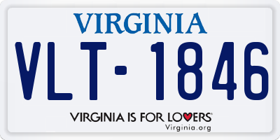 VA license plate VLT1846