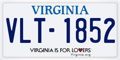 VA license plate VLT1852