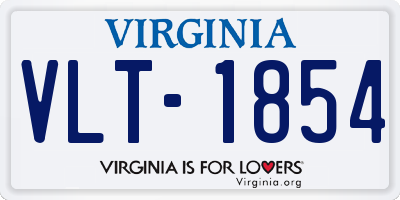 VA license plate VLT1854