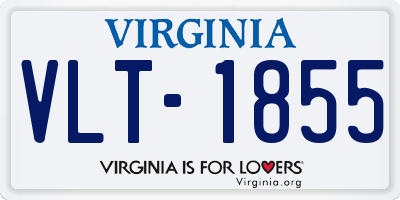 VA license plate VLT1855