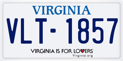 VA license plate VLT1857