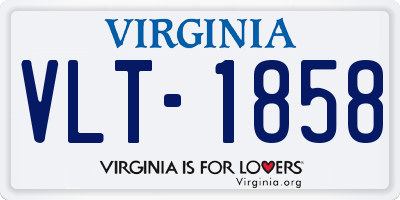 VA license plate VLT1858