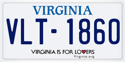 VA license plate VLT1860