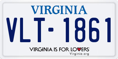 VA license plate VLT1861