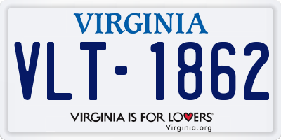 VA license plate VLT1862