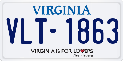 VA license plate VLT1863