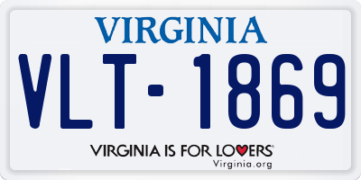 VA license plate VLT1869