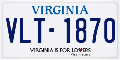 VA license plate VLT1870