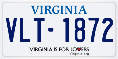 VA license plate VLT1872