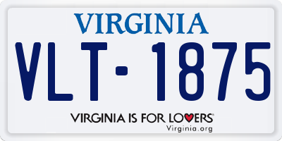 VA license plate VLT1875