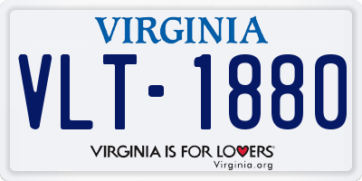 VA license plate VLT1880