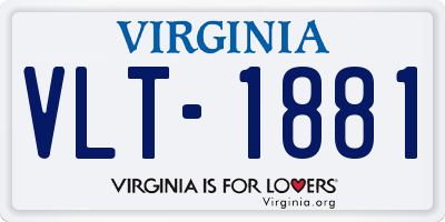 VA license plate VLT1881