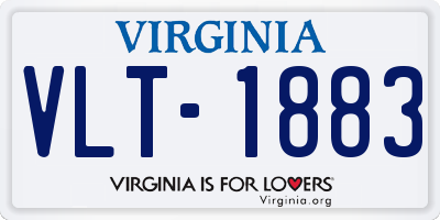 VA license plate VLT1883