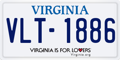 VA license plate VLT1886