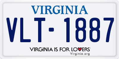VA license plate VLT1887