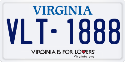 VA license plate VLT1888