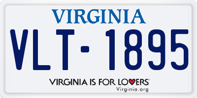 VA license plate VLT1895