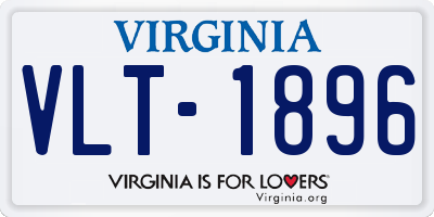 VA license plate VLT1896