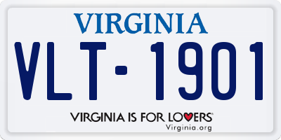 VA license plate VLT1901