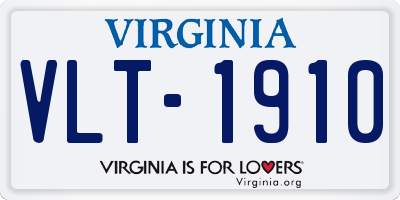 VA license plate VLT1910