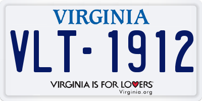 VA license plate VLT1912