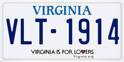 VA license plate VLT1914