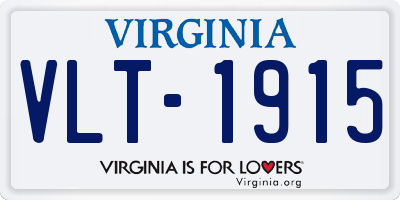 VA license plate VLT1915