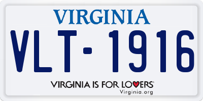 VA license plate VLT1916