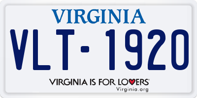 VA license plate VLT1920