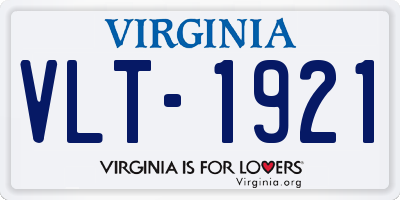 VA license plate VLT1921