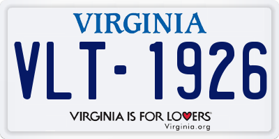 VA license plate VLT1926
