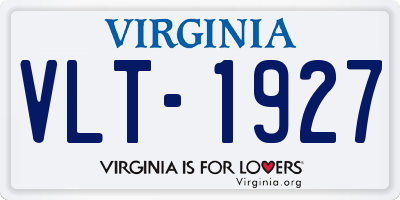 VA license plate VLT1927