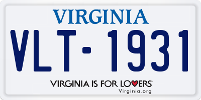 VA license plate VLT1931