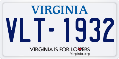 VA license plate VLT1932