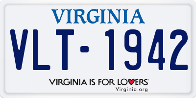 VA license plate VLT1942