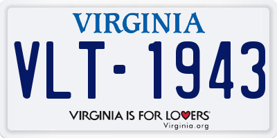VA license plate VLT1943