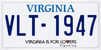 VA license plate VLT1947