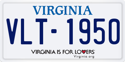 VA license plate VLT1950