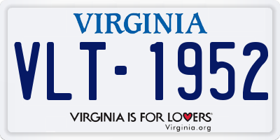 VA license plate VLT1952