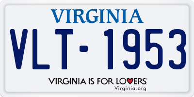 VA license plate VLT1953