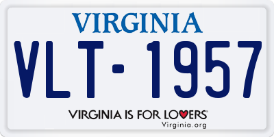 VA license plate VLT1957
