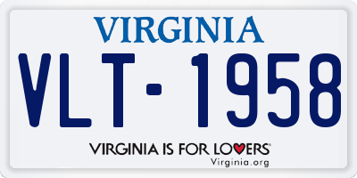 VA license plate VLT1958